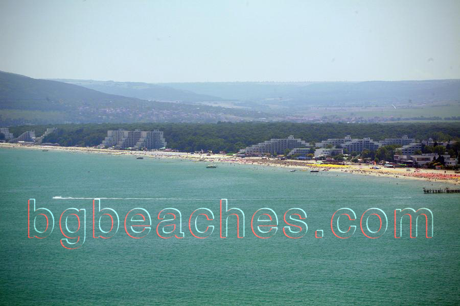 This is a view from Albena's beach from above.