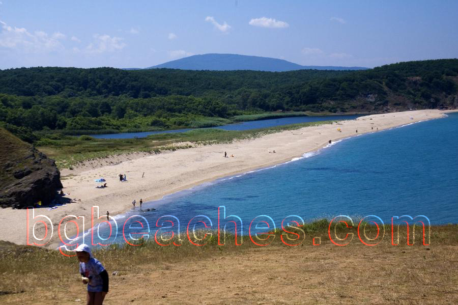 On right this is the Laguna of River Veleka. On the right is the Northern Beach of Sinemorets. This is a protected natural park.